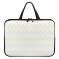 Pastel Chevron Pattern Print Laptop Sleeve With Handle