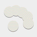 Pastel Chevron Pattern Print Leather Coaster Set