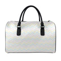 Pastel Chevron Pattern Print Leather Duffel Bag