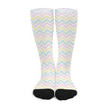 Pastel Chevron Pattern Print Long Socks