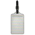 Pastel Chevron Pattern Print Luggage Tag