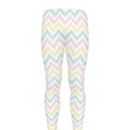Pastel Chevron Pattern Print Men's Leggings