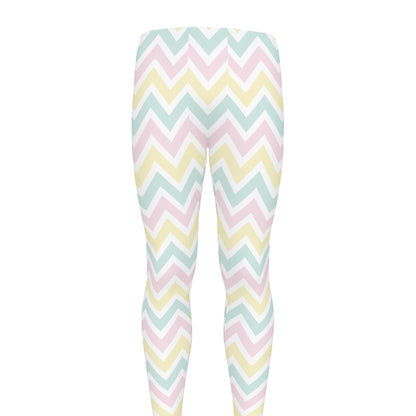 Pastel Chevron Pattern Print Men's leggings