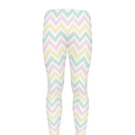 Pastel Chevron Pattern Print Men's leggings