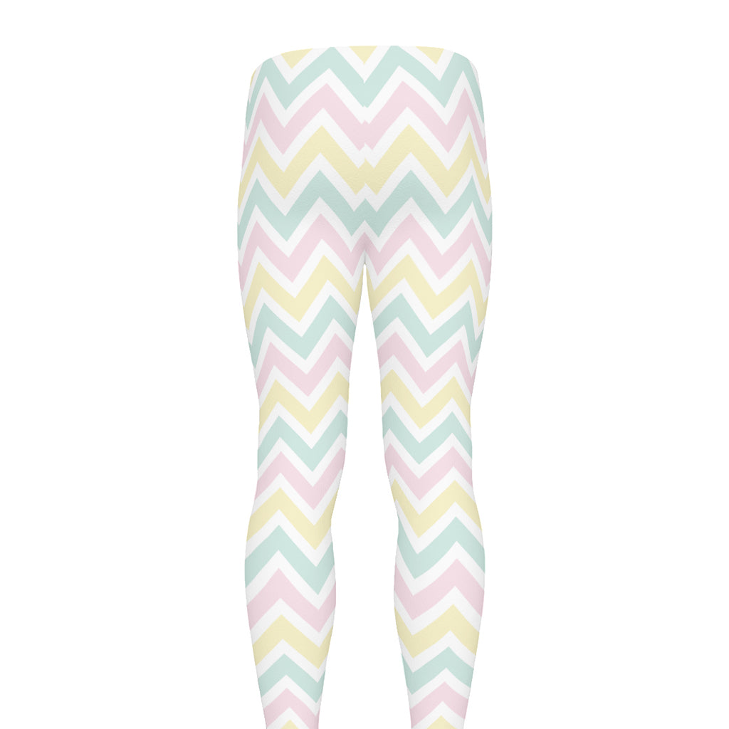 Pastel Chevron Pattern Print Men's leggings