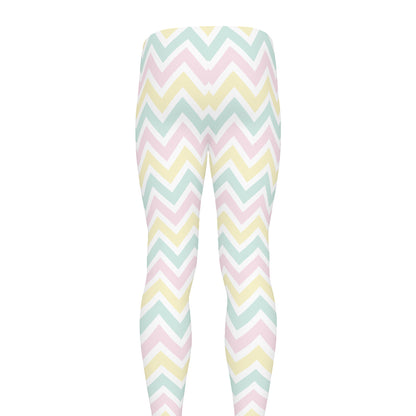 Pastel Chevron Pattern Print Men's leggings