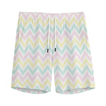 Pastel Chevron Pattern Print Men's Sports Shorts
