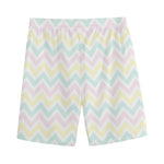 Pastel Chevron Pattern Print Men's Sports Shorts