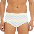 Pastel Chevron Pattern Print Men's Triangle Swim Briefs