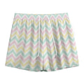Pastel Chevron Pattern Print Mesh Shorts