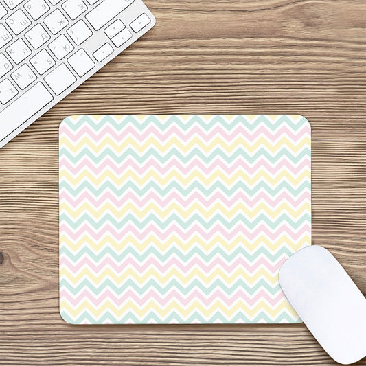 Pastel Chevron Pattern Print Mouse Pad