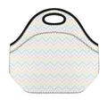 Pastel Chevron Pattern Print Neoprene Lunch Bag