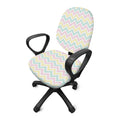 Pastel Chevron Pattern Print Office Chair Cover