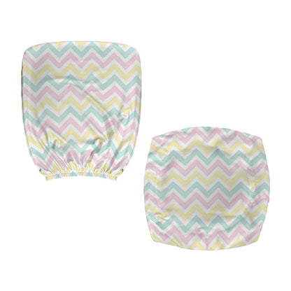 Pastel Chevron Pattern Print Office Chair Cover