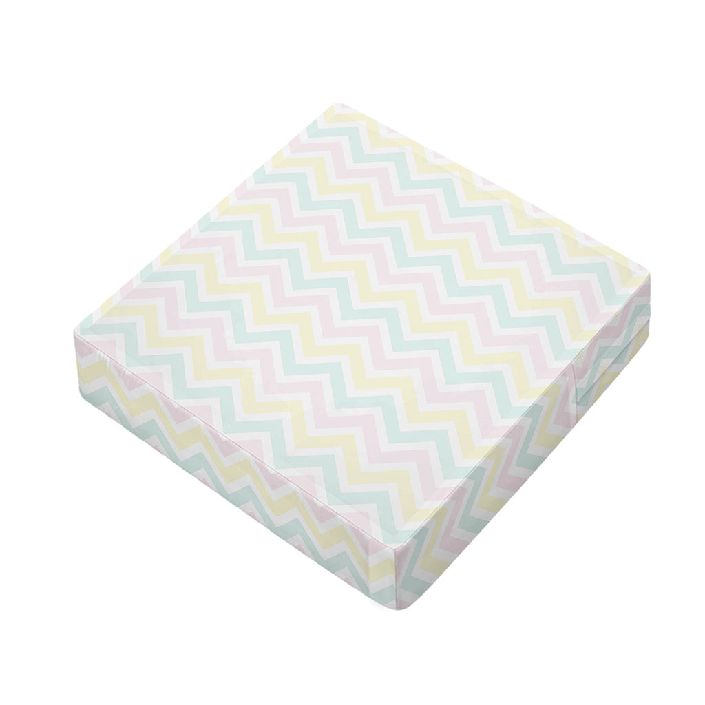 Pastel Chevron Pattern Print Outdoor Seat Cushion Cover