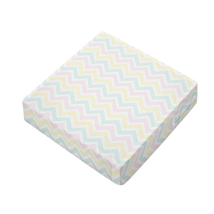 Pastel Chevron Pattern Print Outdoor Seat Cushion Cover