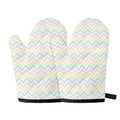 Pastel Chevron Pattern Print Oven Mitts