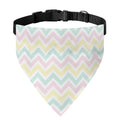 Pastel Chevron Pattern Print Over The Collar Dog Bandana