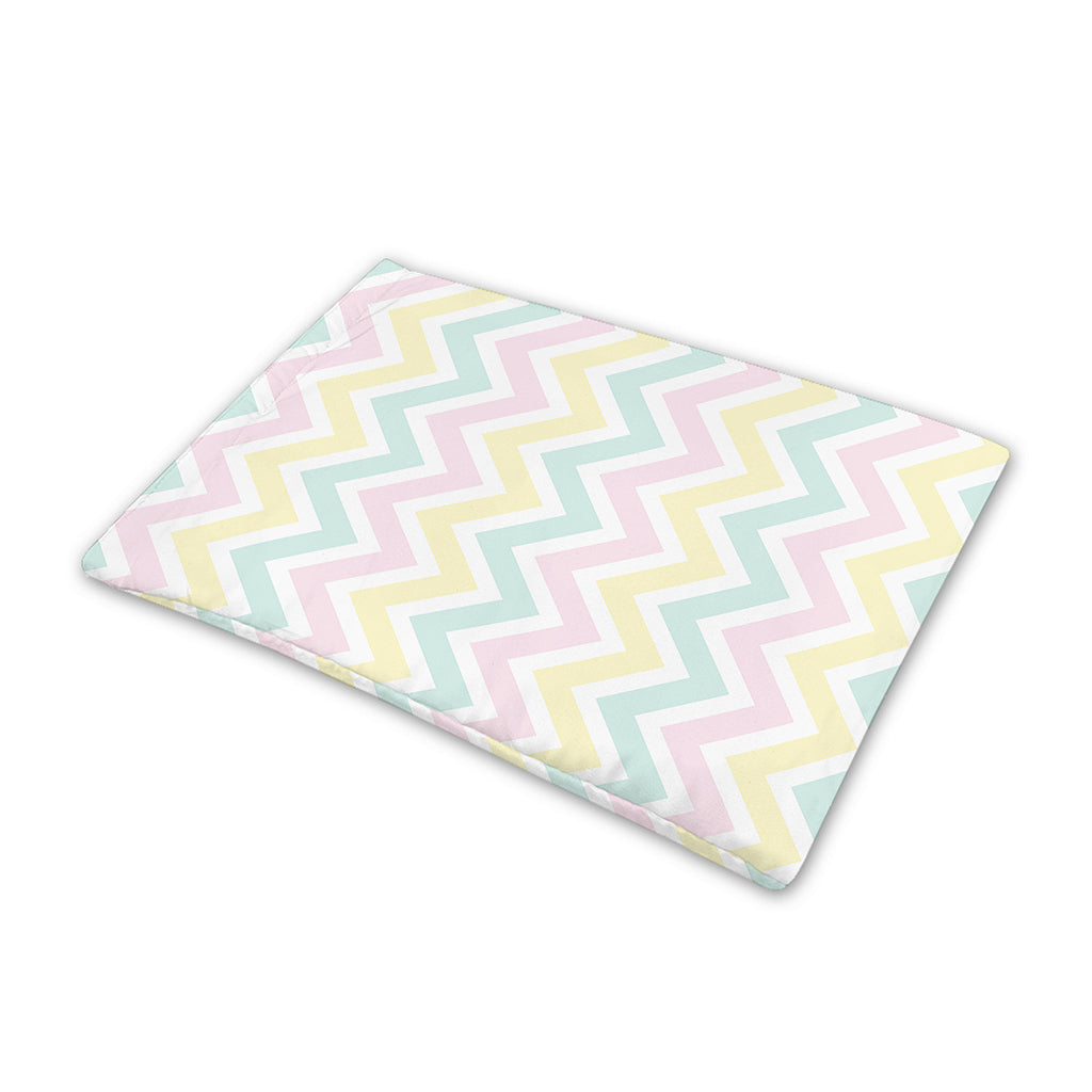 Pastel Chevron Pattern Print Pet Cooling Mat Cover