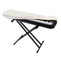 Pastel Chevron Pattern Print Piano Keyboard Cover