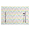 Pastel Chevron Pattern Print Placemat