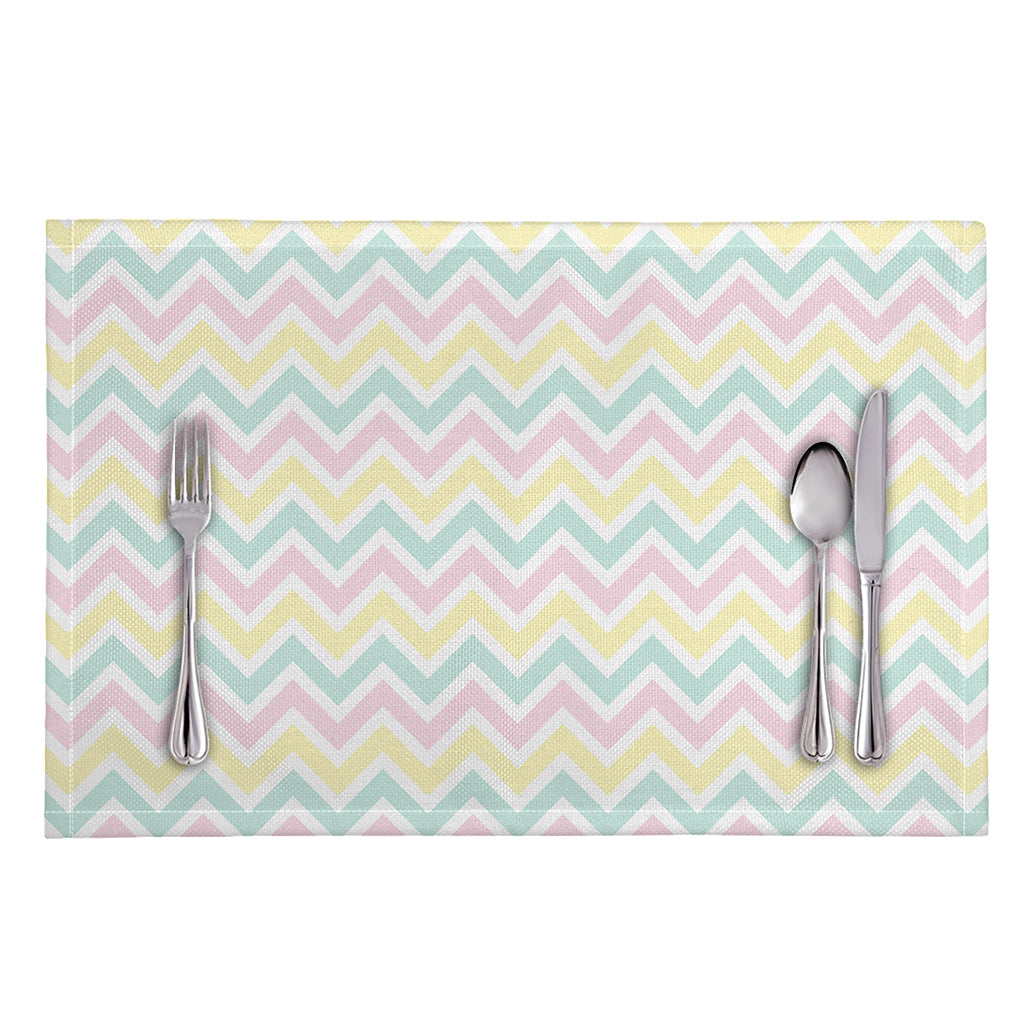 Pastel Chevron Pattern Print Placemat