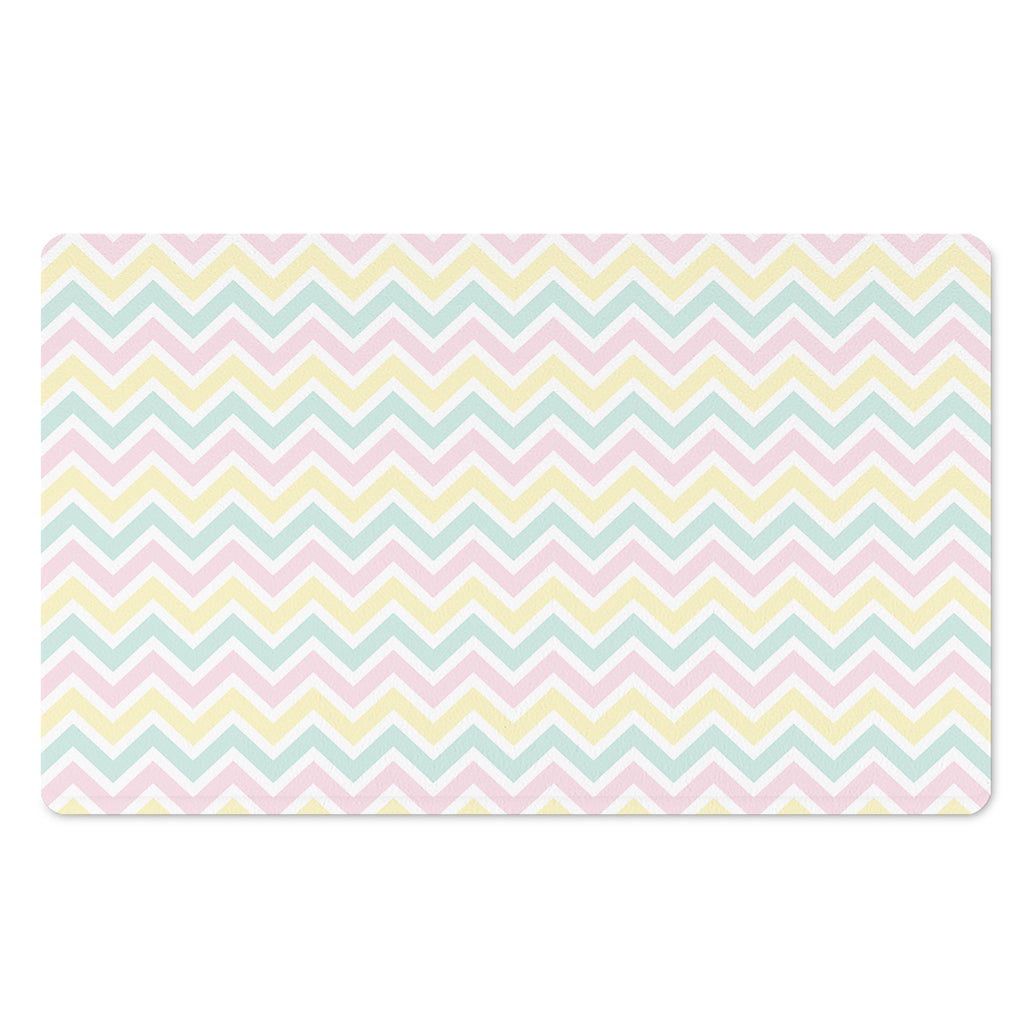 Pastel Chevron Pattern Print Polyester Doormat