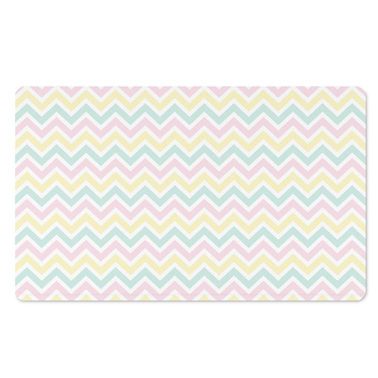 Pastel Chevron Pattern Print Polyester Doormat
