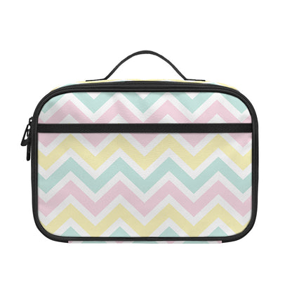 Pastel Chevron Pattern Print Portable Lunch Bag