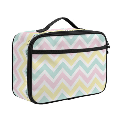 Pastel Chevron Pattern Print Portable Lunch Bag