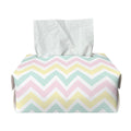 Pastel Chevron Pattern Print Rectangle Tissue Box Cover