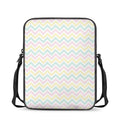 Pastel Chevron Pattern Print Rectangular Crossbody Bag