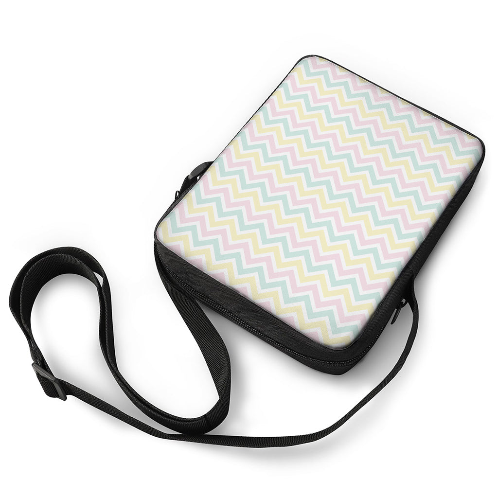 Pastel Chevron Pattern Print Rectangular Crossbody Bag