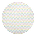 Pastel Chevron Pattern Print Round Blanket