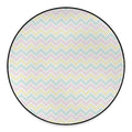 Pastel Chevron Pattern Print Round Floor Mat