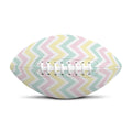 Pastel Chevron Pattern Print Rugby Ball