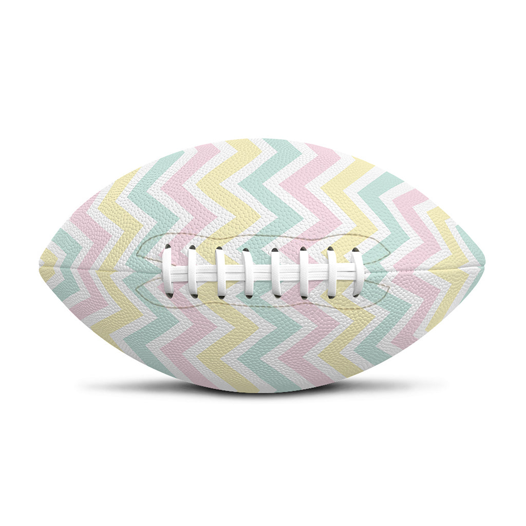 Pastel Chevron Pattern Print Rugby Ball