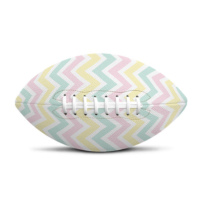 Pastel Chevron Pattern Print Rugby Ball