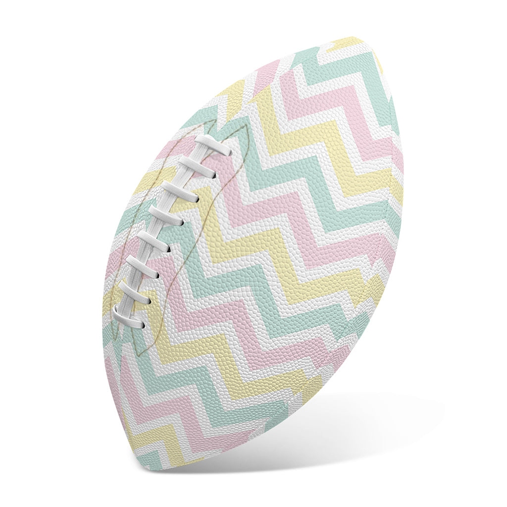 Pastel Chevron Pattern Print Rugby Ball