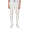Pastel Chevron Pattern Print Joggers