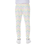 Pastel Chevron Pattern Print Scuba Joggers