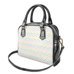 Pastel Chevron Pattern Print Shoulder Handbag