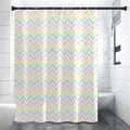 Pastel Chevron Pattern Print Shower Curtain