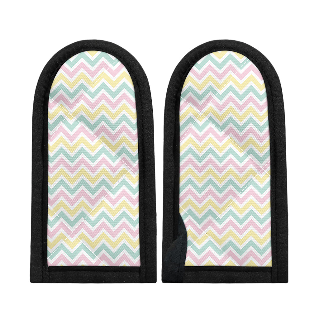 Pastel Chevron Pattern Print Skillet Handle Cover