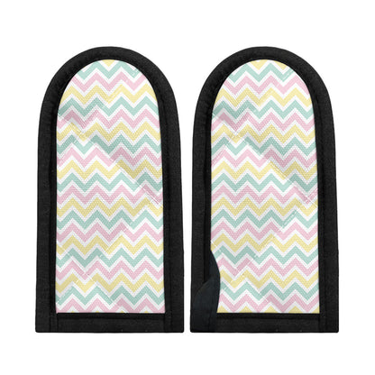 Pastel Chevron Pattern Print Skillet Handle Cover