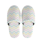 Pastel Chevron Pattern Print Slippers