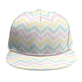 Pastel Chevron Pattern Print Snapback Cap