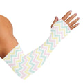 Pastel Chevron Pattern Print Sun Protection Arm Sleeves
