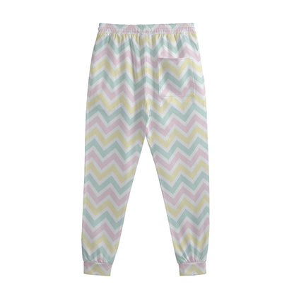 Pastel Chevron Pattern Print Sweatpants