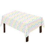 Pastel Chevron Pattern Print Tablecloth